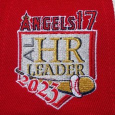 画像11: NEW ERA  59FIFTY Shohei Ohtani American League MVP & Home Runs Leaders ロサンゼルス・エンゼルス HRパッチ スカーレット / クロームホワイト (11)