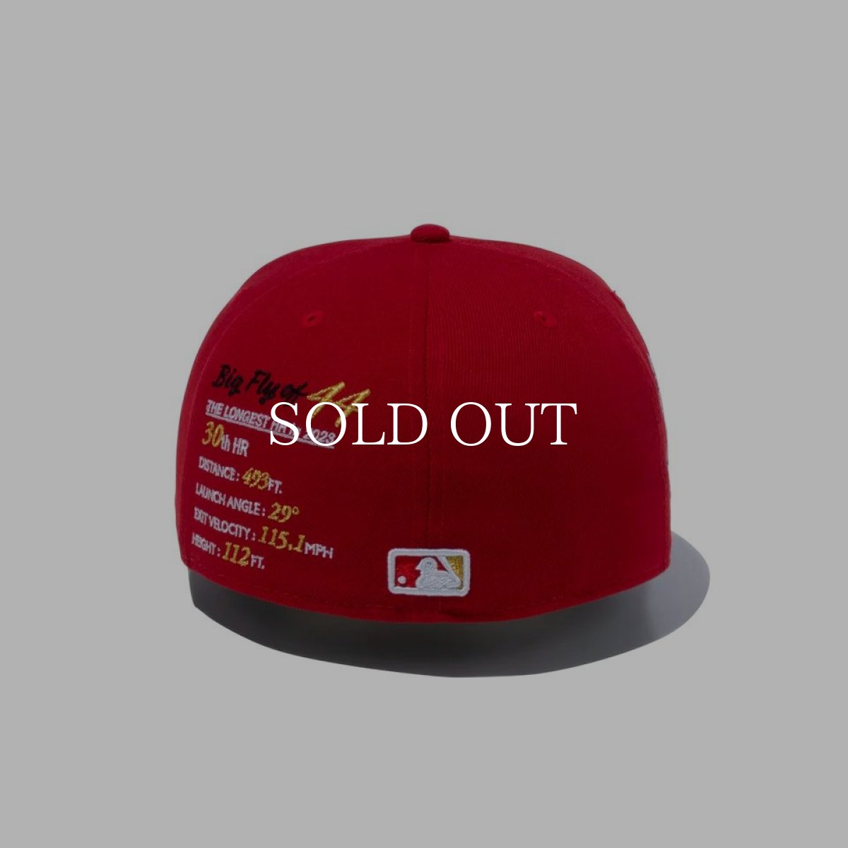 画像2: NEW ERA  59FIFTY Shohei Ohtani American League MVP & Home Runs Leaders ロサンゼルス・エンゼルス HRパッチ スカーレット (2)