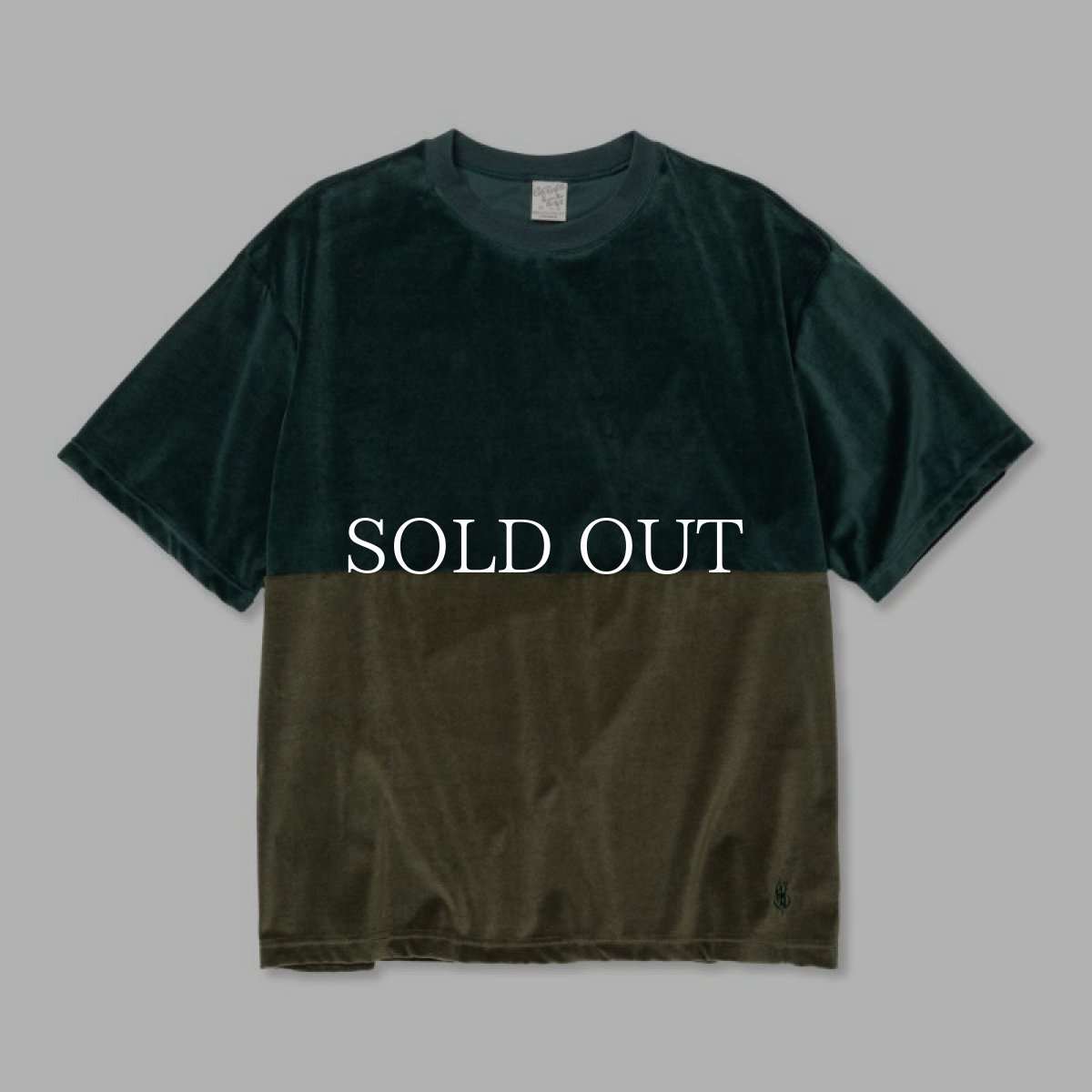 画像2: CALEE  BICOLOR VELOUR DROP SHOULDER CS (2)