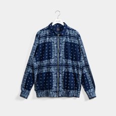 画像1: APPLEBUM  Indigo Paisley Zip Up Shirt Jacket (1)