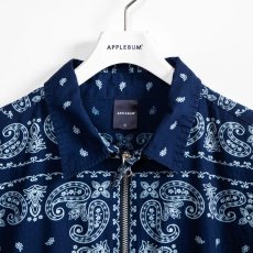 画像4: APPLEBUM  Indigo Paisley Zip Up Shirt Jacket (4)