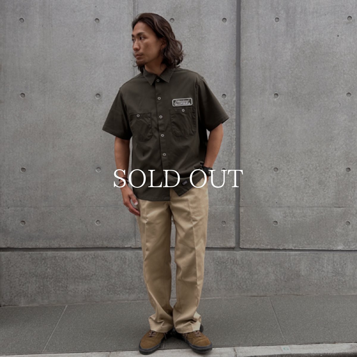画像9: STANDARD CALIFORNIA  SD Logo Patch Easy Work Shirt Short Sleeve (9)