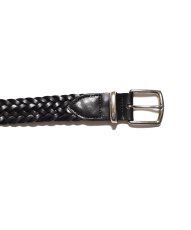 画像3: MINEDENIM  Pull Up Leather Mesh Belt (3)