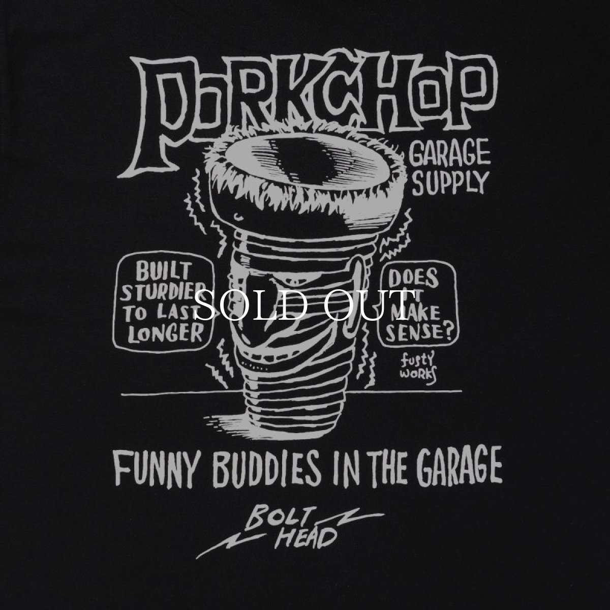 画像9: PORKCHOP GARAGE SUPPLY  BOLT HEAD L/S TEE (9)