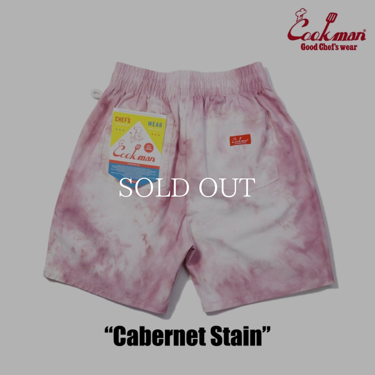 画像2: COOKMAN  Chef Pants Short Cabernet Stain (2)
