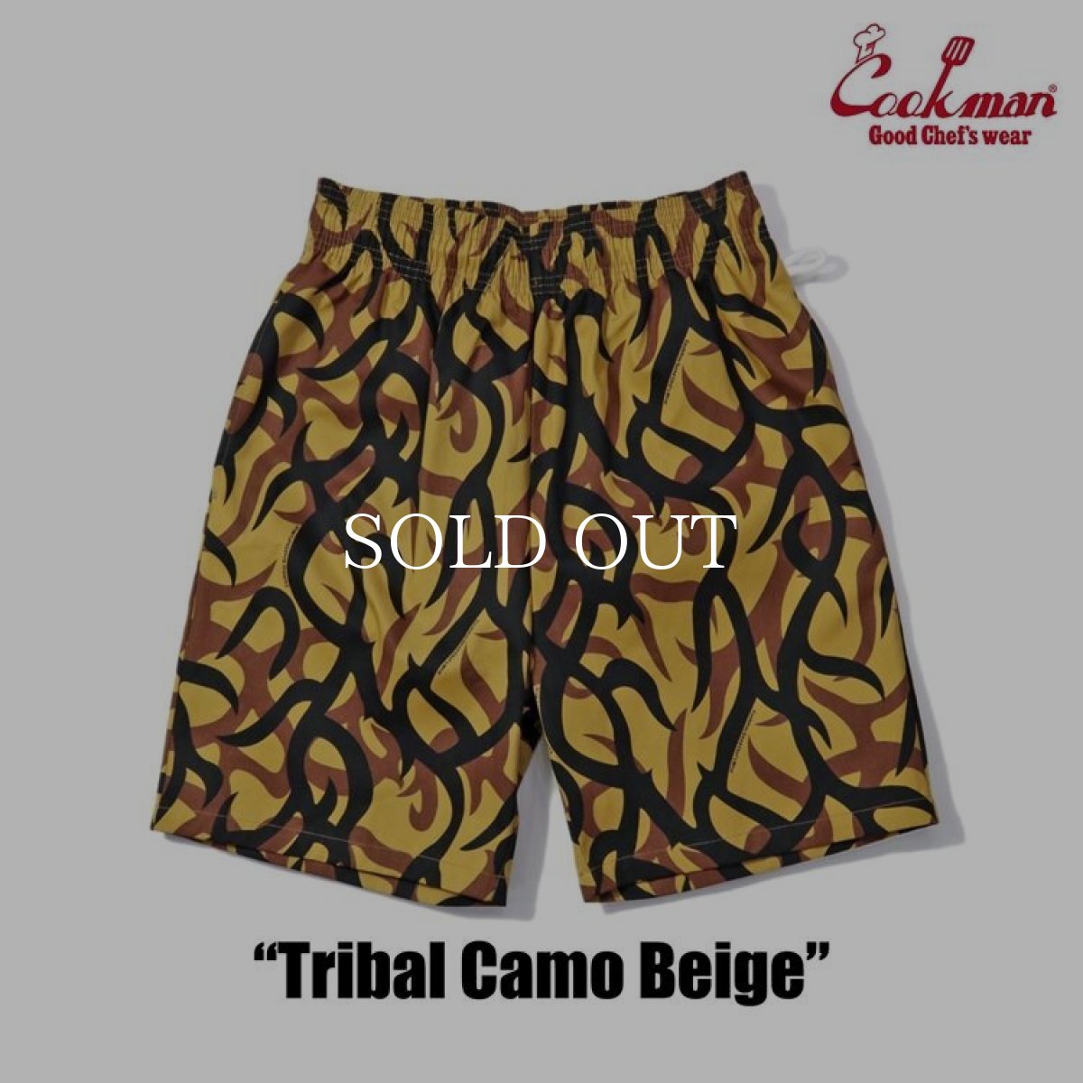 画像3: COOKMAN  Chef Pants Short Tribal Camo Beige (3)