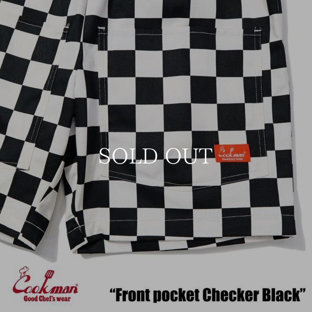 画像5: COOKMAN  Chef Pants Short Front pocket Checker Black (5)