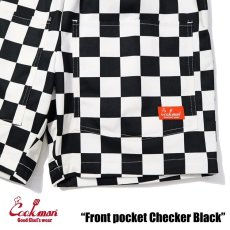 画像5: COOKMAN  Chef Pants Short Front pocket Checker Black (5)