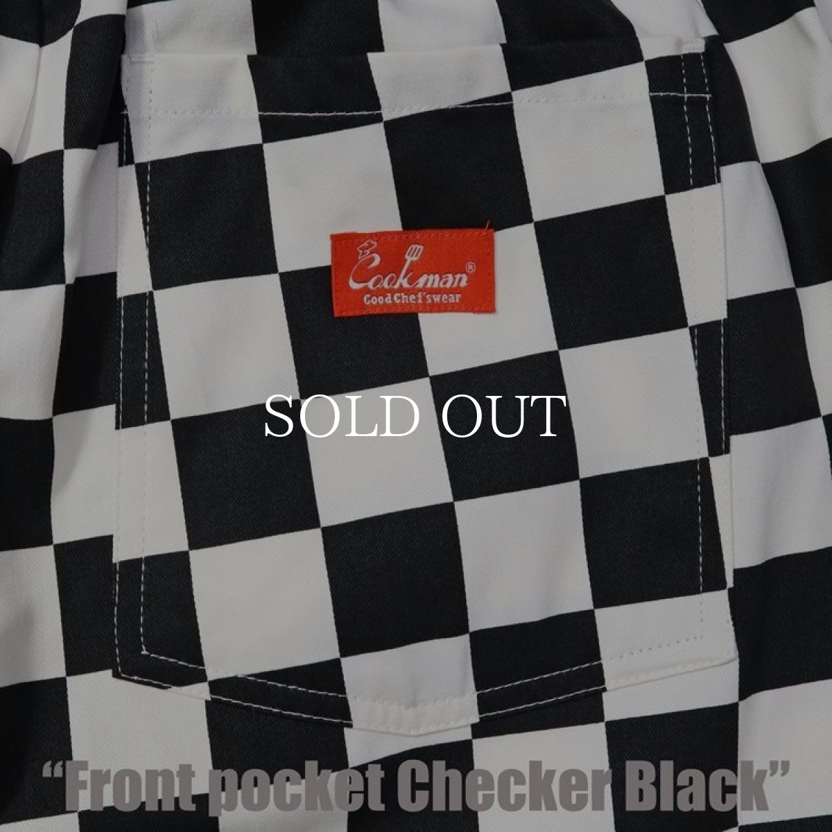 画像15: COOKMAN  Chef Pants Short Front pocket Checker Black (15)