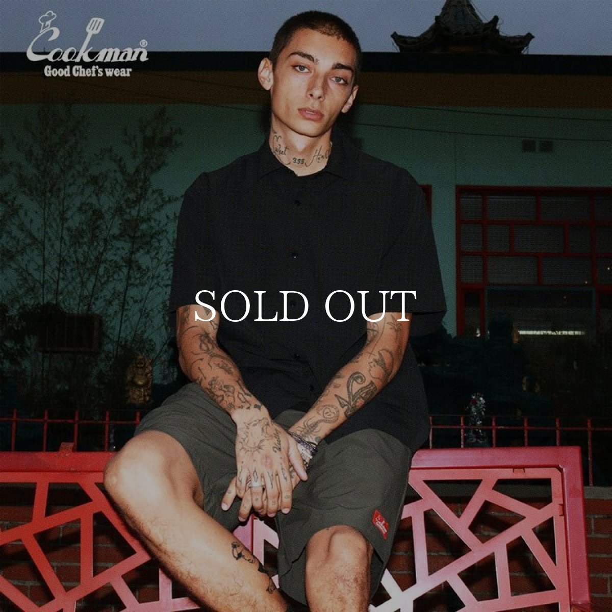 画像5: COOKMAN  Work Shirts Short Sleeve Light Black (5)