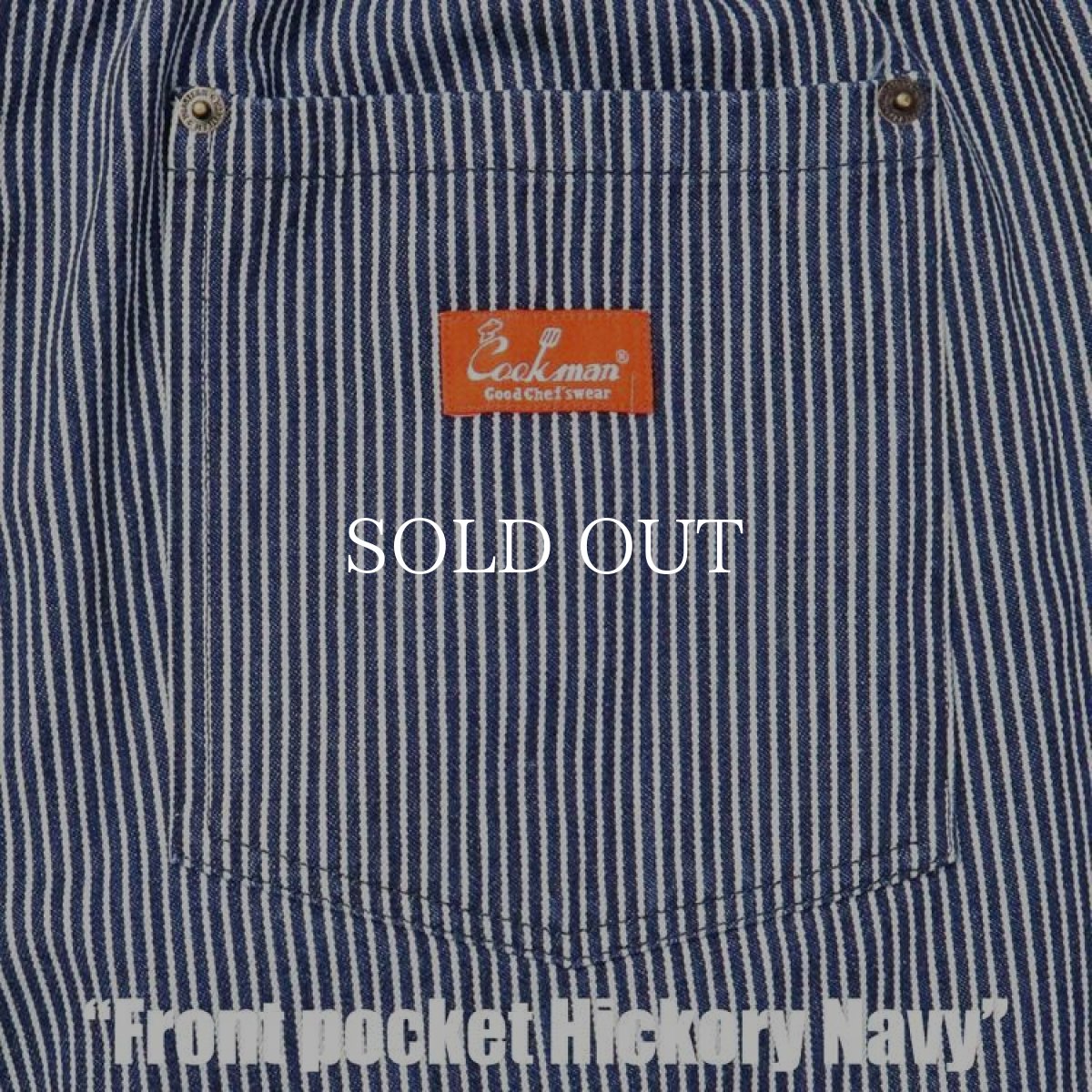 画像12: COOKMAN  Chef Pants Short Front pocket Hickory Navy (12)