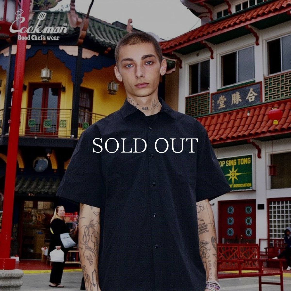 画像11: COOKMAN  Work Shirts Short Sleeve Light Black (11)