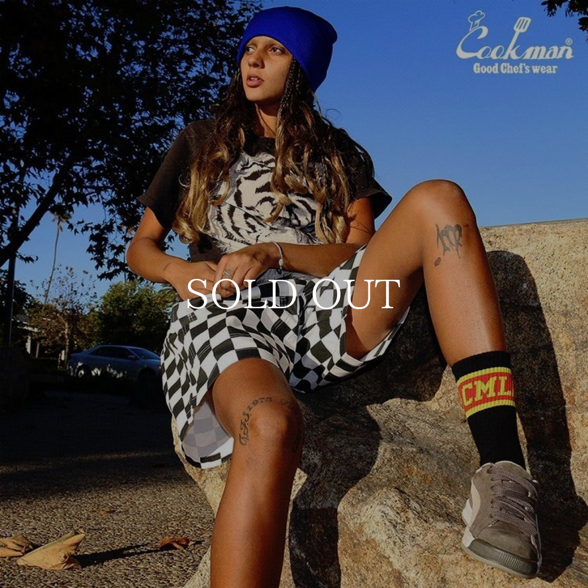 画像8: COOKMAN  Chef Pants Short Front pocket Checker Black (8)