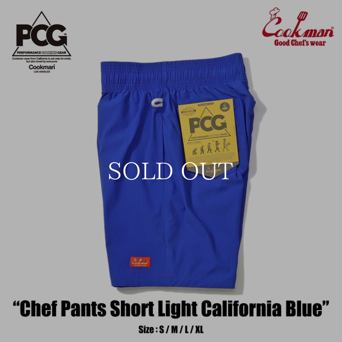 画像9: COOKMAN  Chef Pants Short Light California Blue (9)