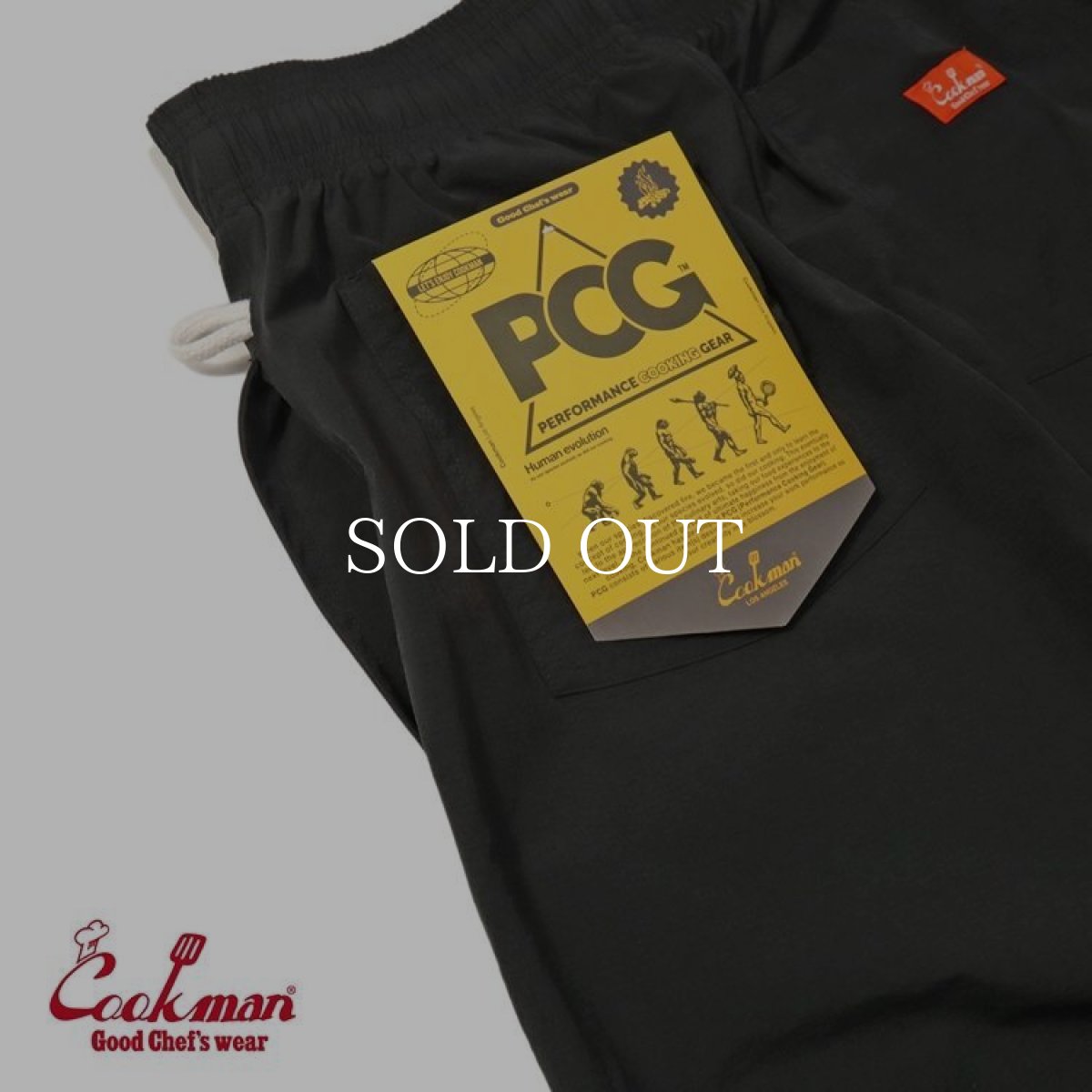 画像11: COOKMAN  Chef Pants Short Light Black (11)
