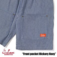 画像5: COOKMAN  Chef Pants Short Front pocket Hickory Navy (5)