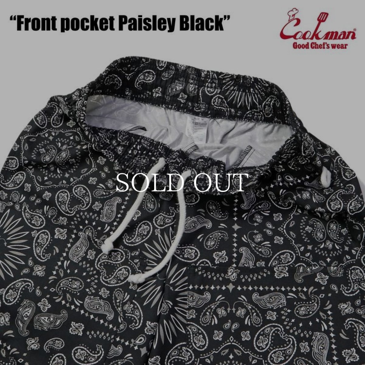画像15: COOKMAN  Chef Pants Short Front pocket Paisley Black (15)