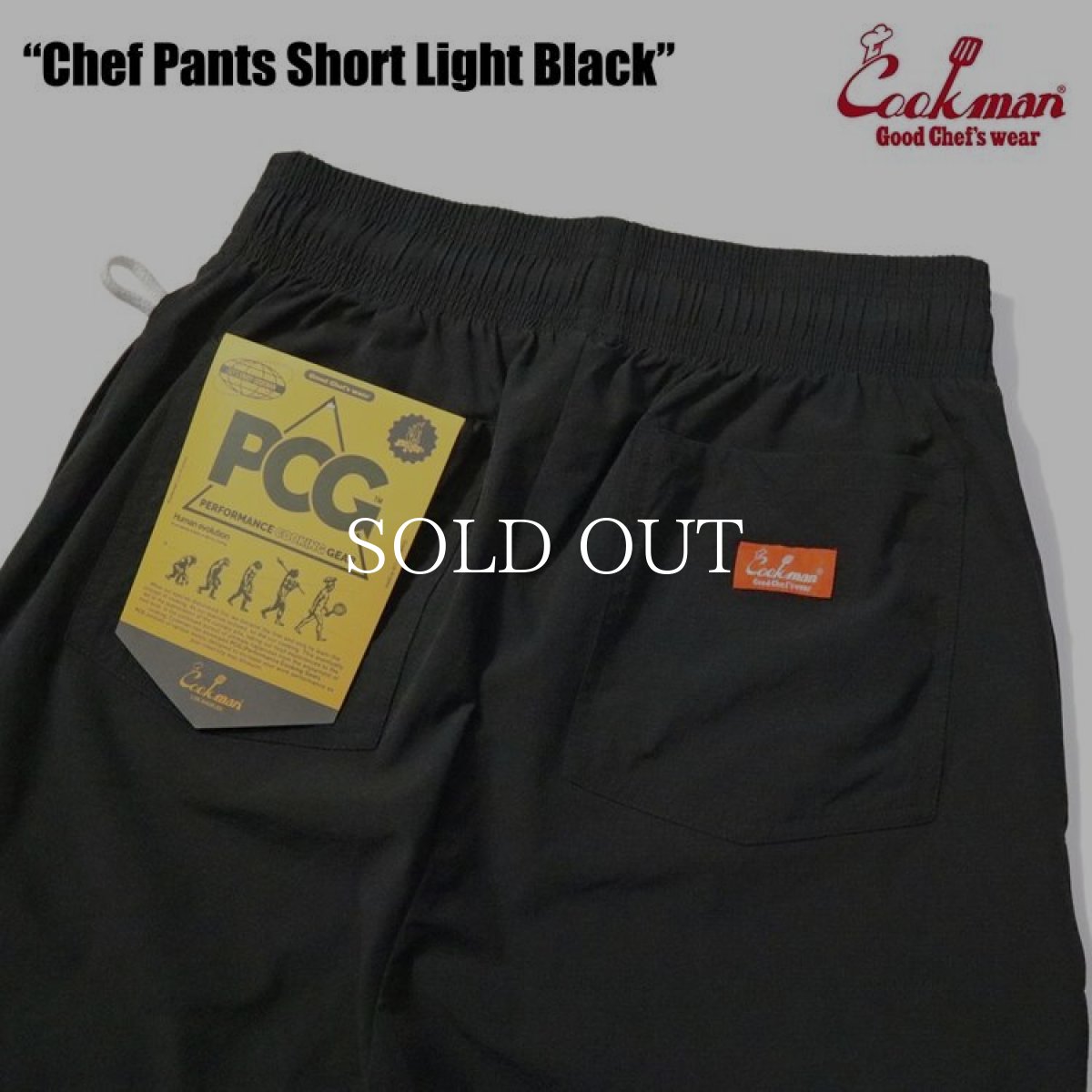 画像9: COOKMAN  Chef Pants Short Light Black (9)