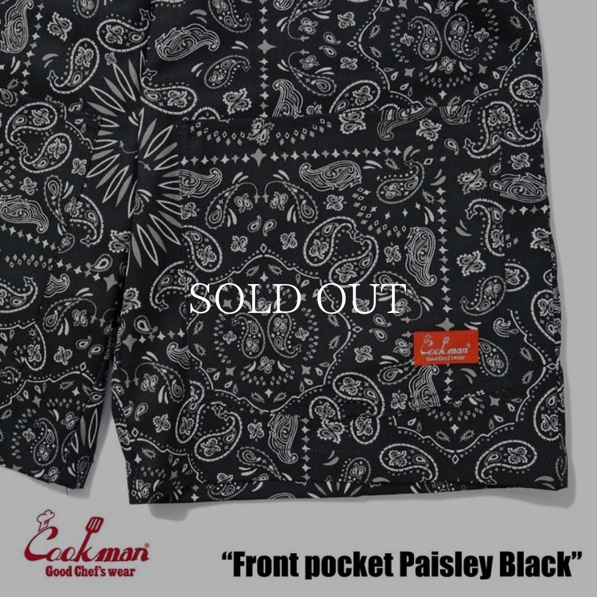 画像5: COOKMAN  Chef Pants Short Front pocket Paisley Black (5)