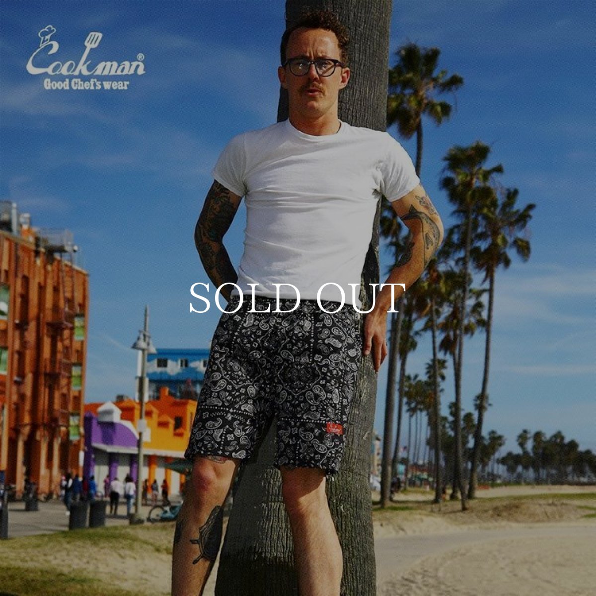 画像9: COOKMAN  Chef Pants Short Front pocket Paisley Black (9)