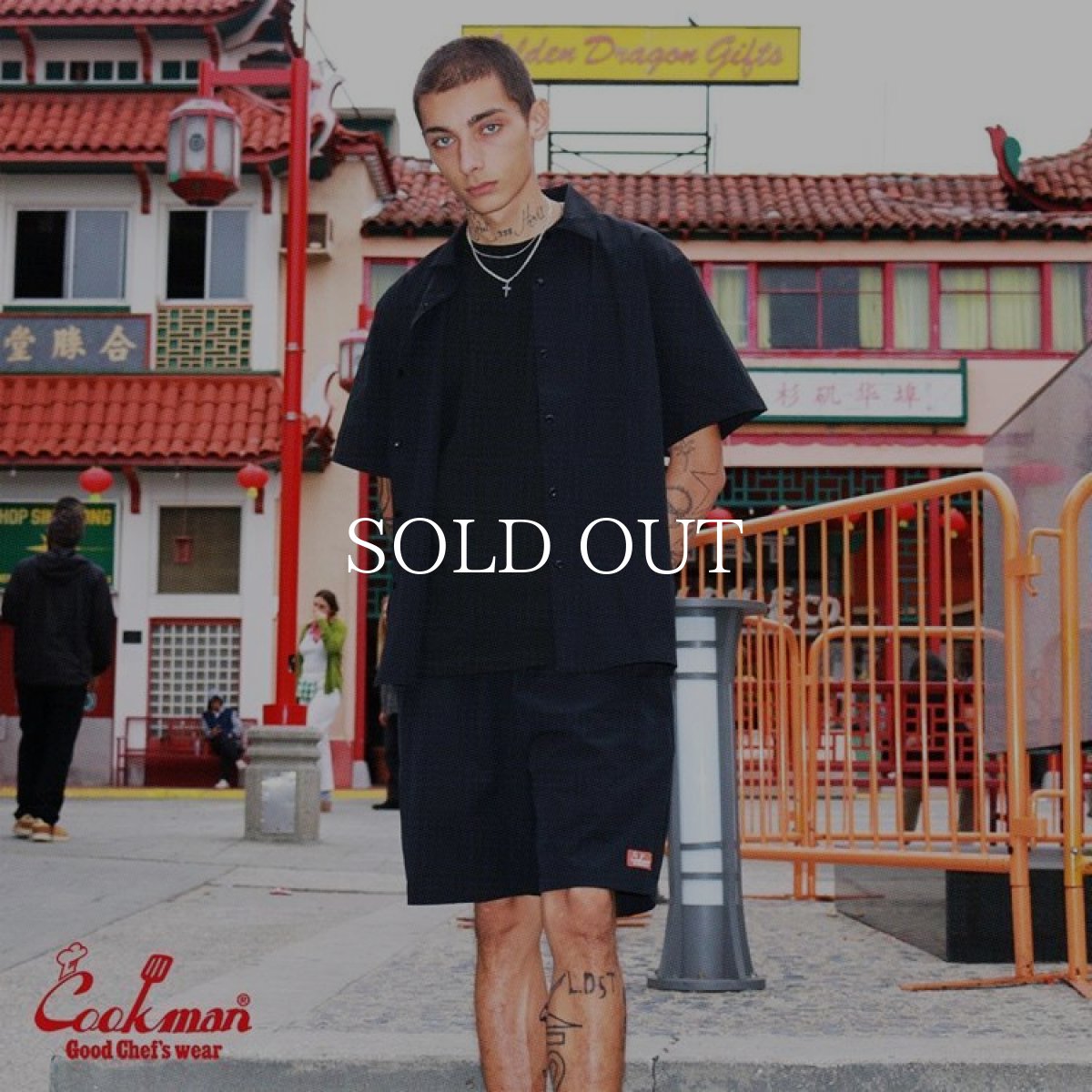 画像4: COOKMAN  Chef Pants Short Light Black (4)