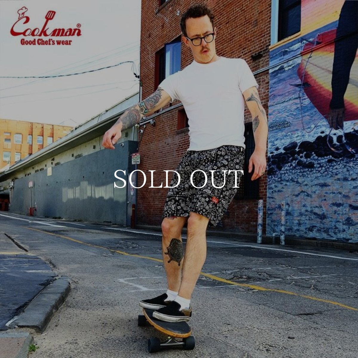 画像10: COOKMAN  Chef Pants Short Front pocket Paisley Black (10)