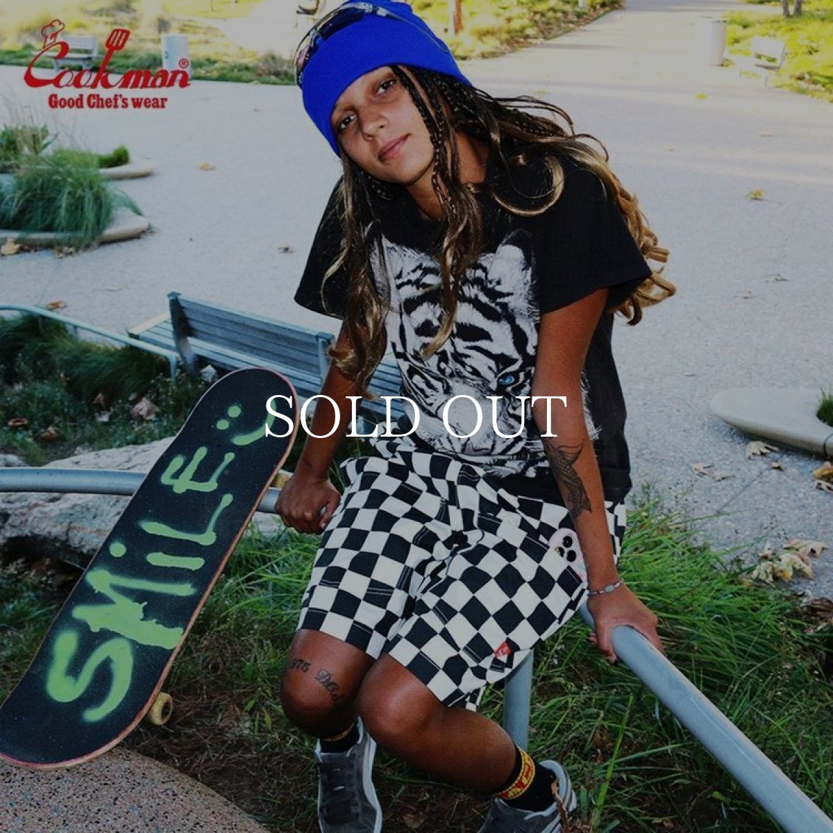 画像7: COOKMAN  Chef Pants Short Front pocket Checker Black (7)