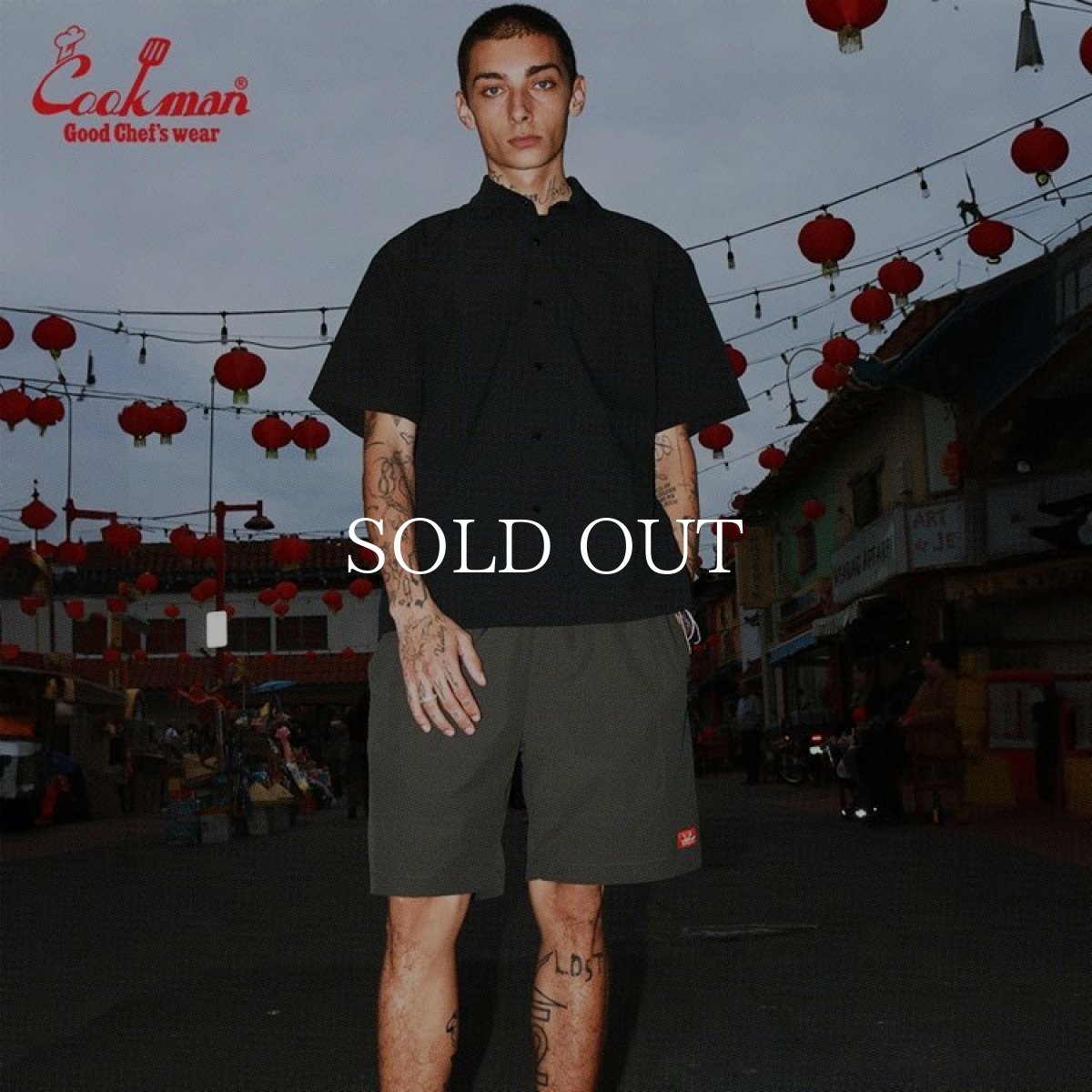 画像19: COOKMAN  Work Shirts Short Sleeve Light Black (19)