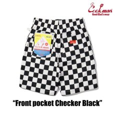 画像4: COOKMAN  Chef Pants Short Front pocket Checker Black (4)