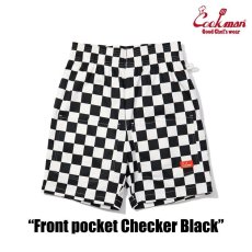 画像3: COOKMAN  Chef Pants Short Front pocket Checker Black (3)