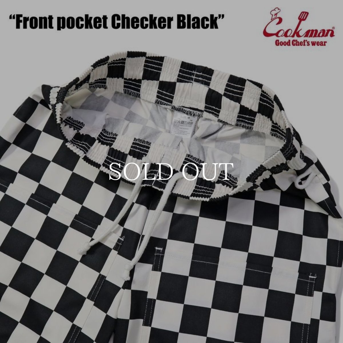 画像17: COOKMAN  Chef Pants Short Front pocket Checker Black (17)