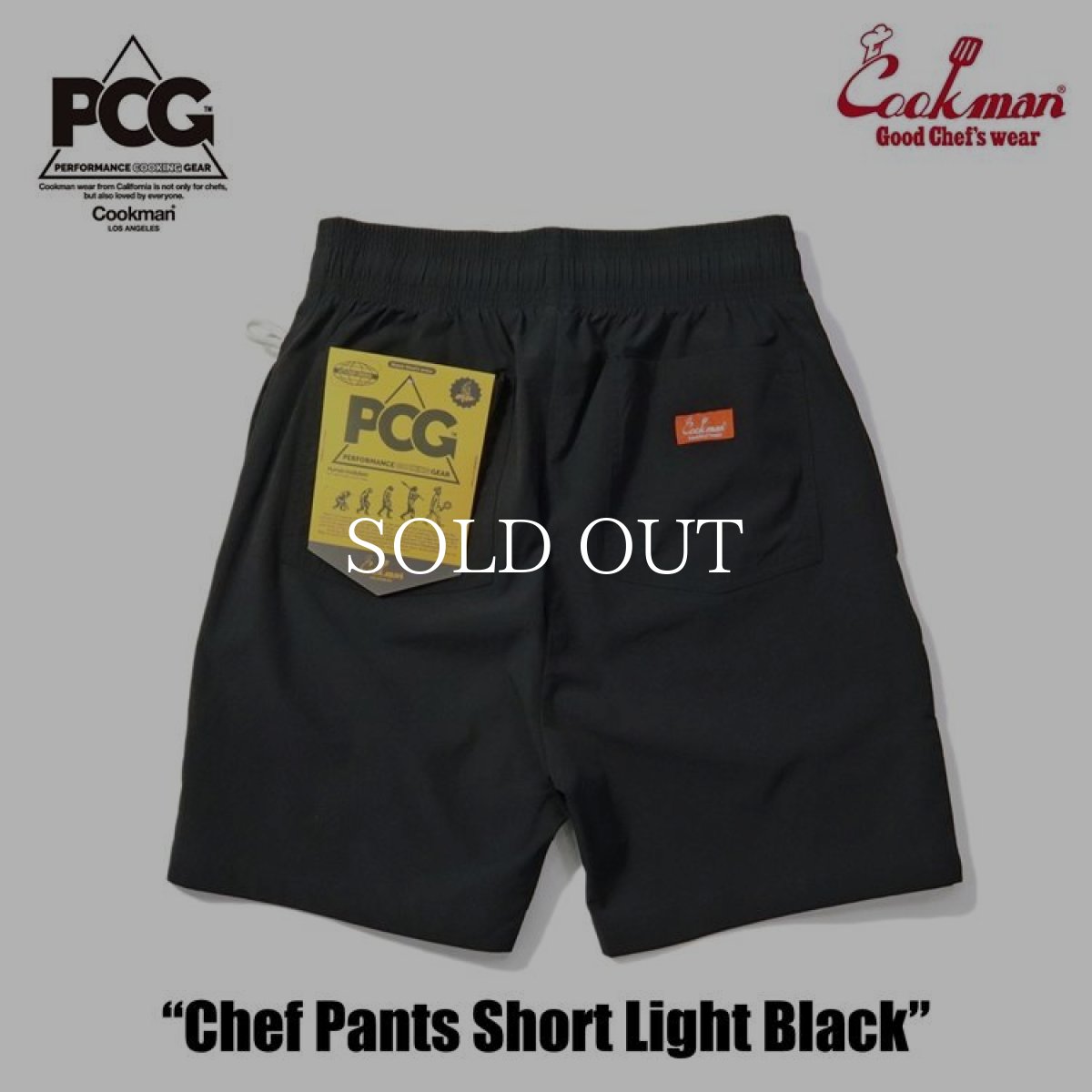 画像2: COOKMAN  Chef Pants Short Light Black (2)