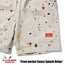 画像5: COOKMAN   Chef Pants Short Front pocket Sauce Splash Beige (5)