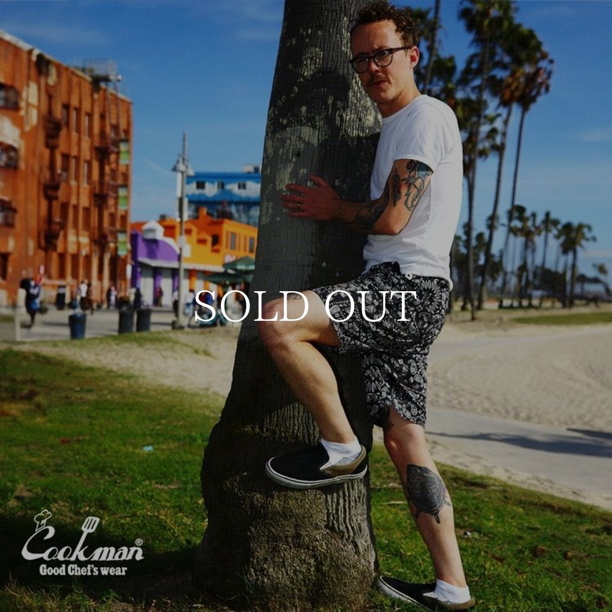 画像6: COOKMAN  Chef Pants Short Front pocket Paisley Black (6)