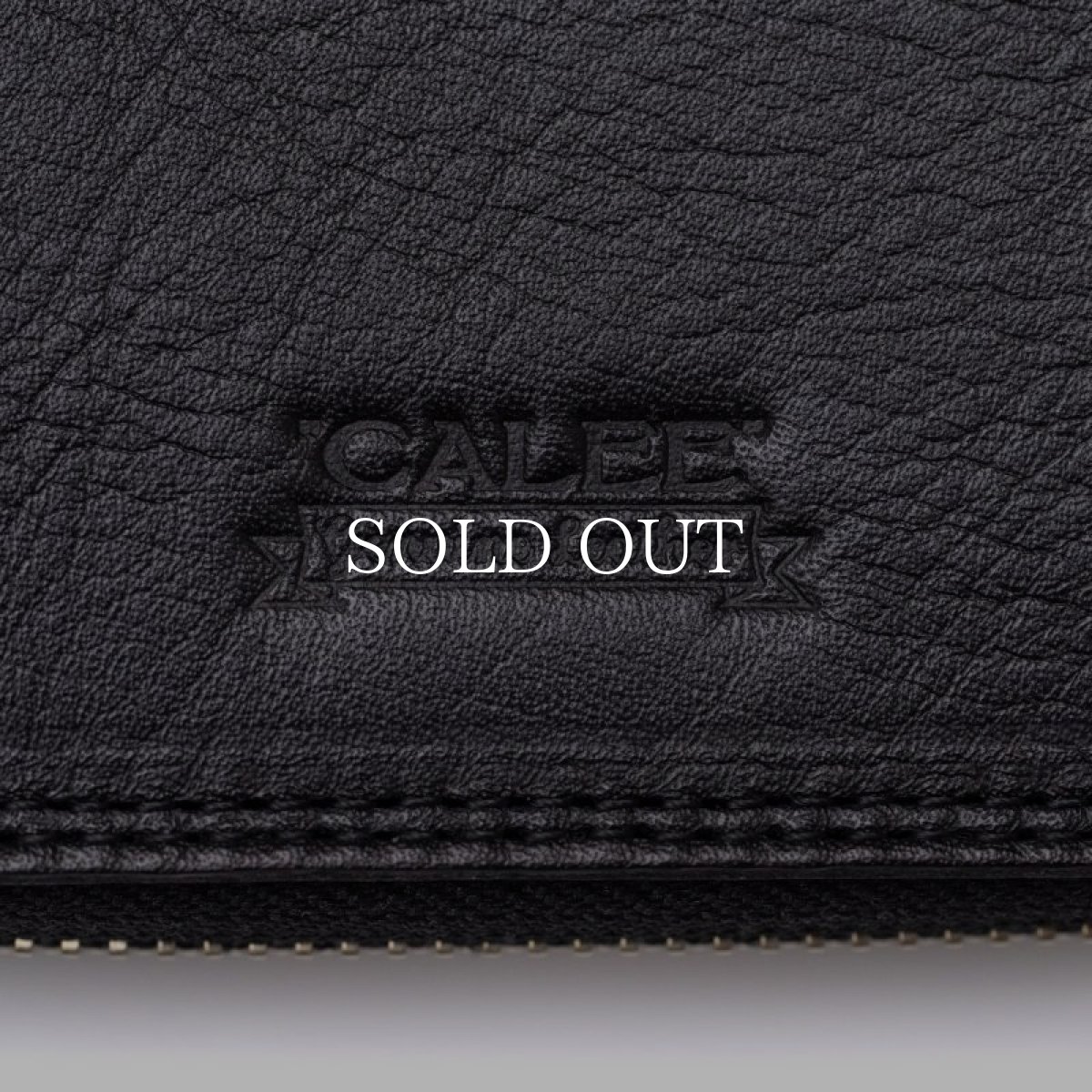 画像9: CALEE  PLANE LEATHER ROUND TYPE ZIP LONG WALLET (9)
