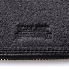 画像9: CALEE  PLANE LEATHER ROUND TYPE ZIP LONG WALLET (9)