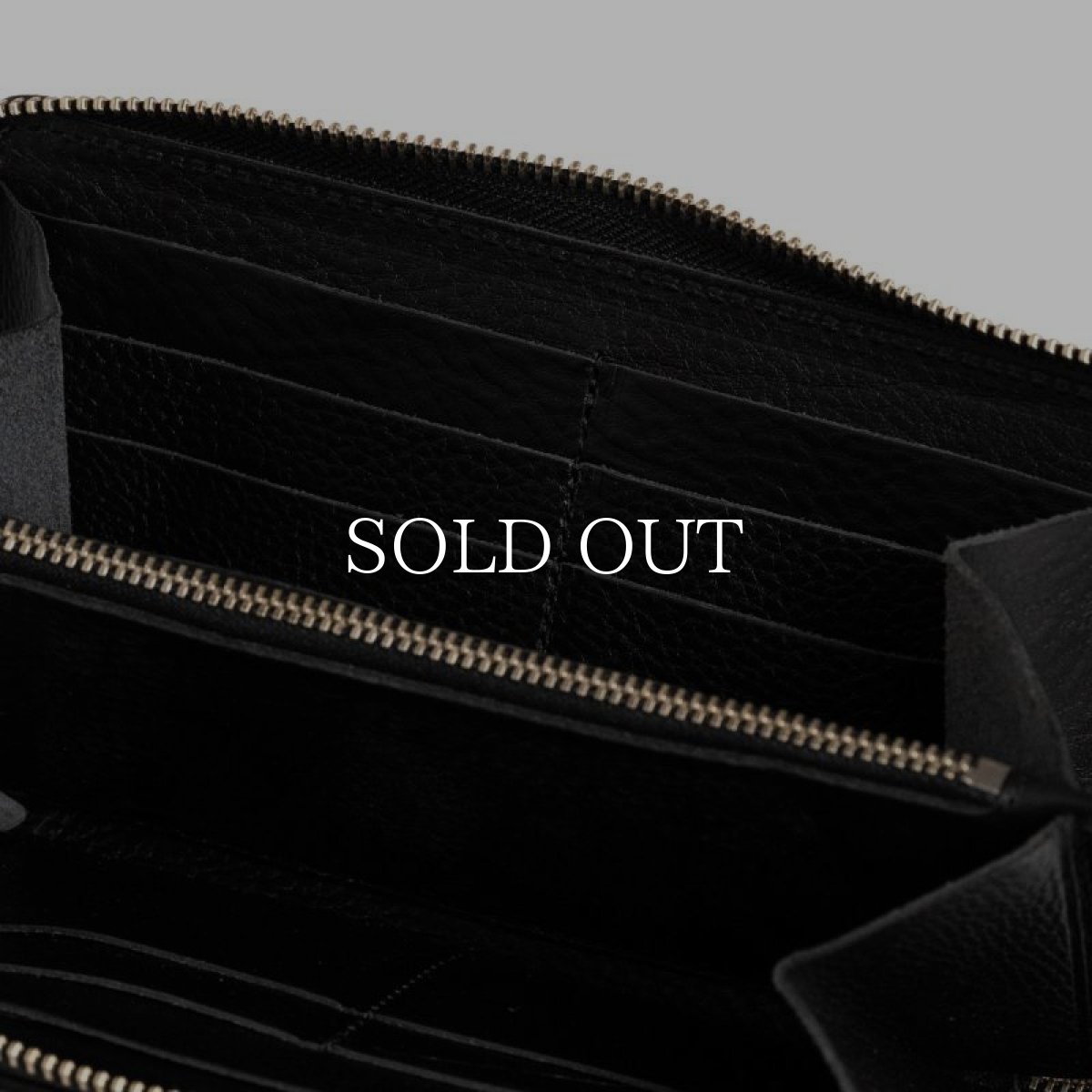 画像6: CALEE  PLANE LEATHER ROUND TYPE ZIP LONG WALLET (6)