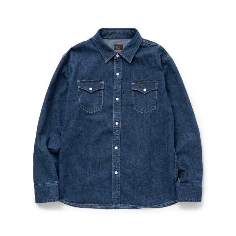 RATS デニム長袖シャツ ブルー/グレー RATS DENIM SHIRT 24RS-0909 公式通販