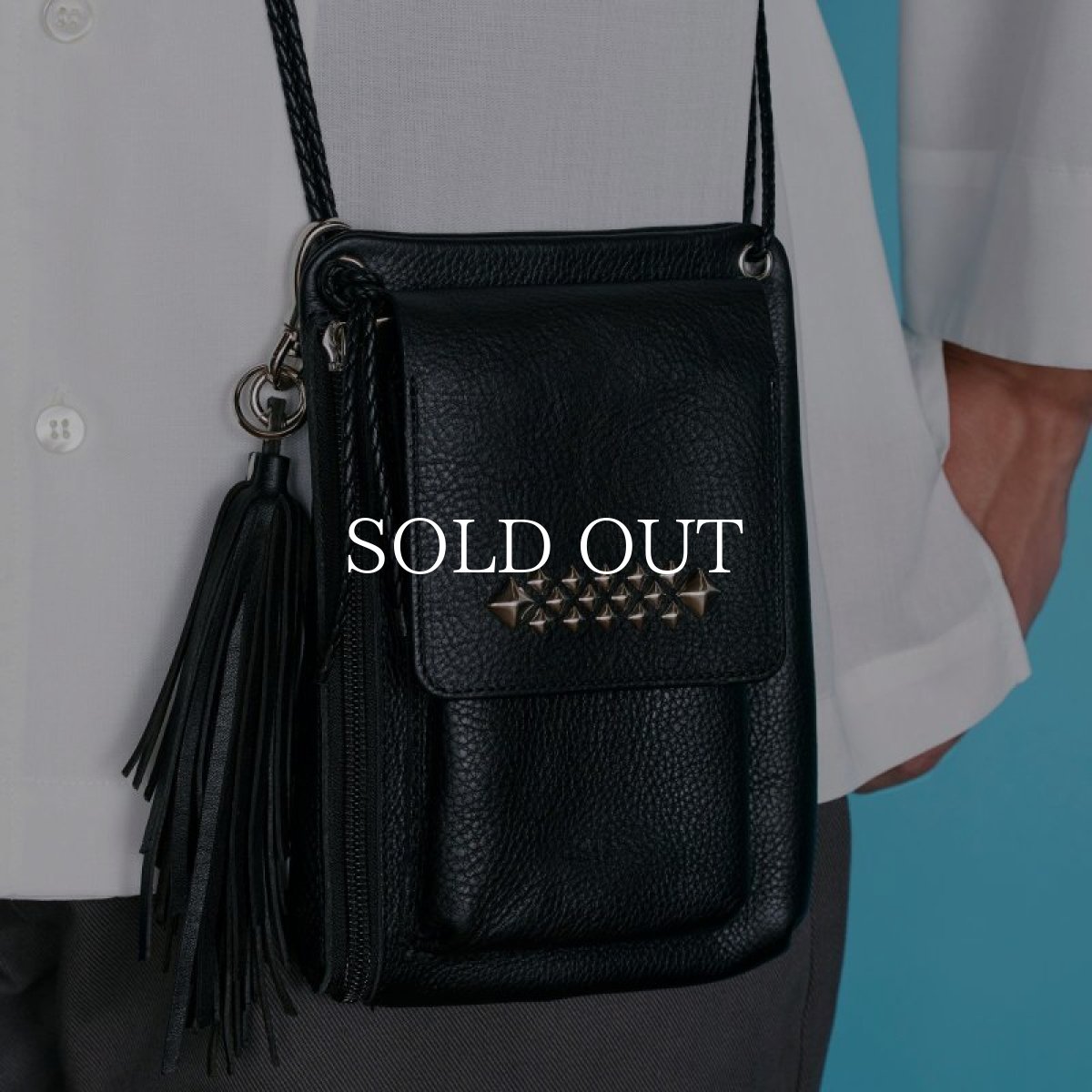 画像8: CALEE  STUDS LEATHER SHOULDER POUCH ＜TYPE B＞ (8)