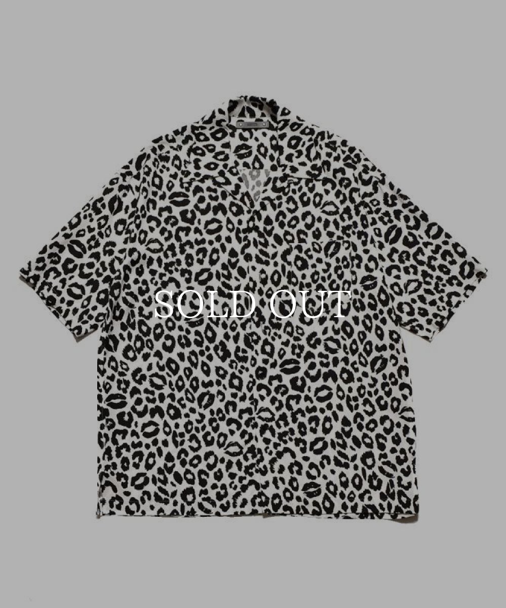 画像1: MINEDENIM  Lips Leopard Print Open Collar SH (1)