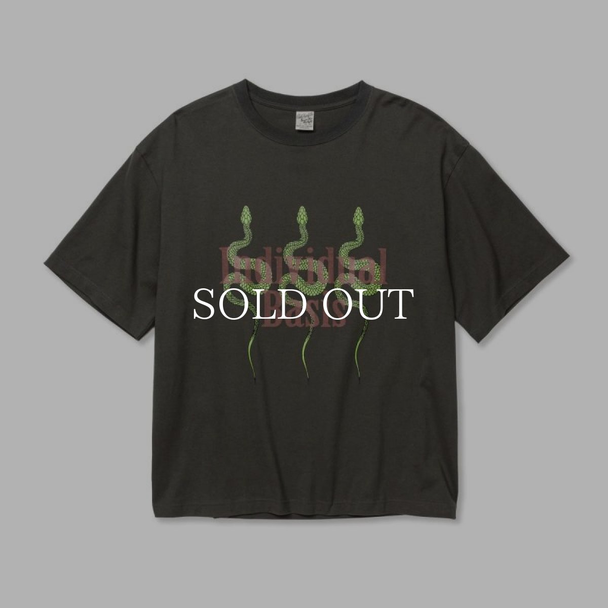 画像1: CALEE  DROP SHOULDER "INDIVIDUAL BASIS" SNAKE LOGO TEE (1)