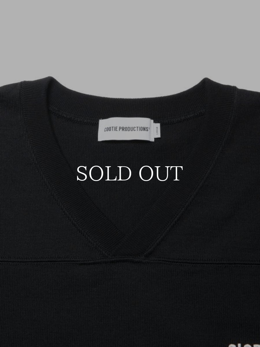 画像3: COOTIE   Heavy Oz Jersey Jacquard Sleeve Hockey Shirt (3)