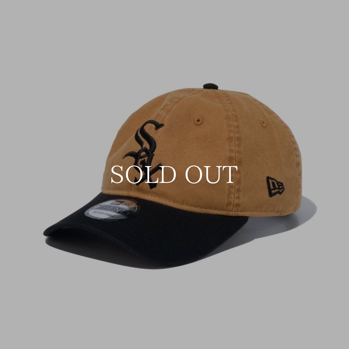 画像4: NEW ERA  9TWENTY MLB Washed Duck シカゴ・ホワイトソックス ライトブロンズ ブラックバイザー (4)