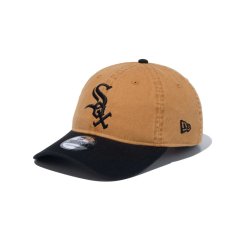 画像1: NEW ERA  9TWENTY MLB Washed Duck シカゴ・ホワイトソックス ライトブロンズ ブラックバイザー (1)