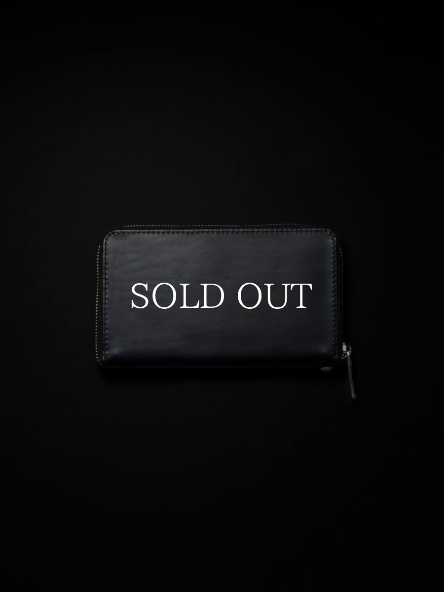 画像1: ANTIDOTE BUYERS CLUB   Round Zip Long Wallet (Black Smooth Leather) (1)