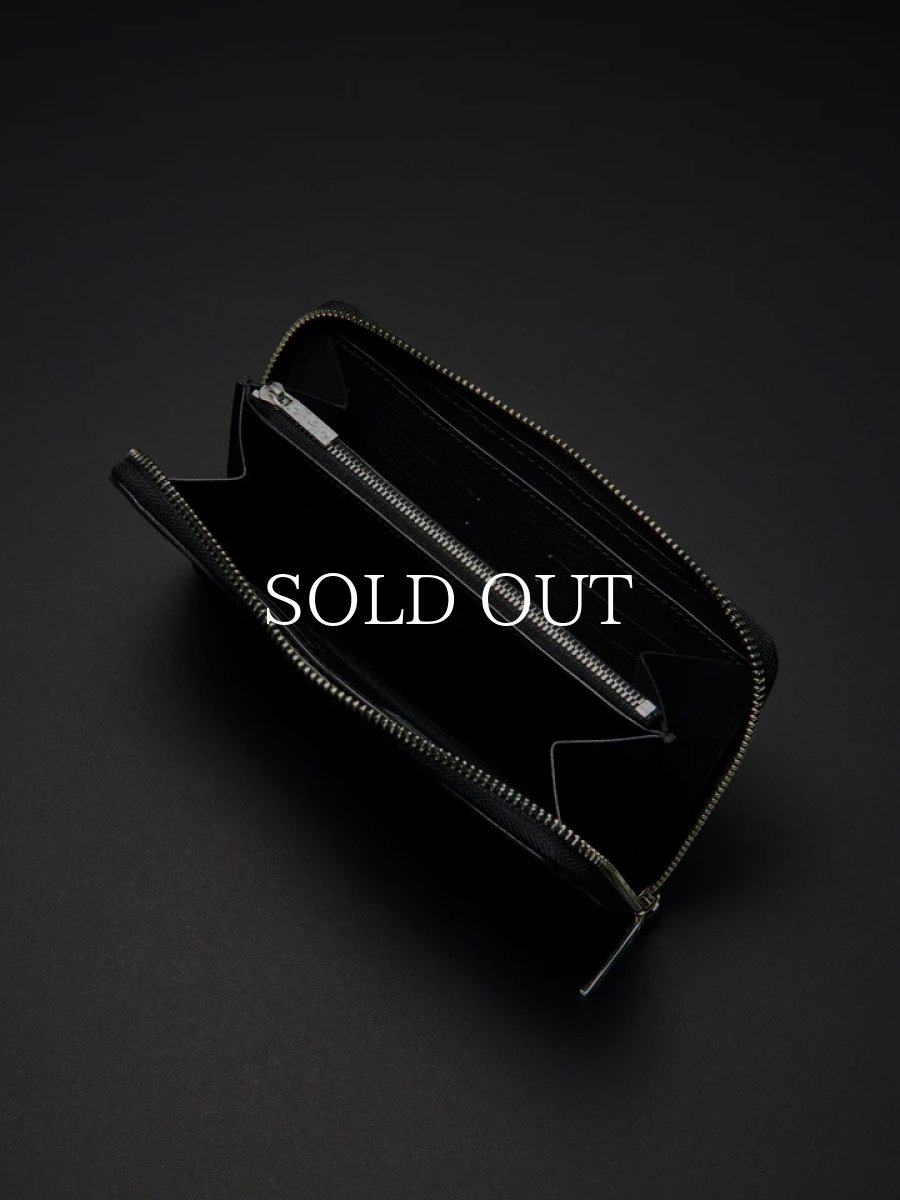 画像2: ANTIDOTE BUYERS CLUB   Round Zip Long Wallet (Black Grain Leather) (2)