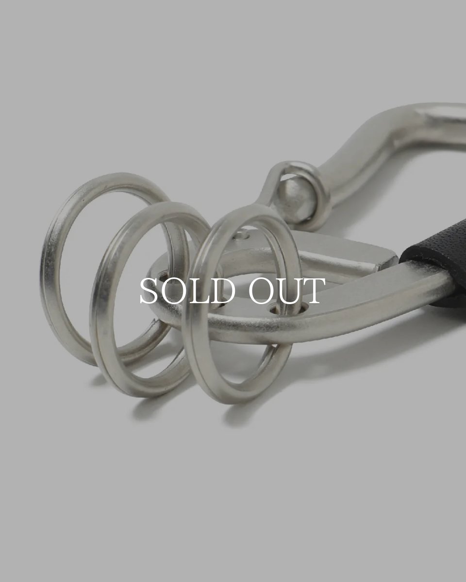 画像3: hobo  CARABINER KEY RING L with COW LEATHER (3)