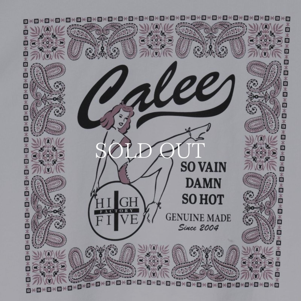 画像7: CALEE  × HIGH FIVE FACTORY CAL RETRO GIRL BANDANNA TEE (7)
