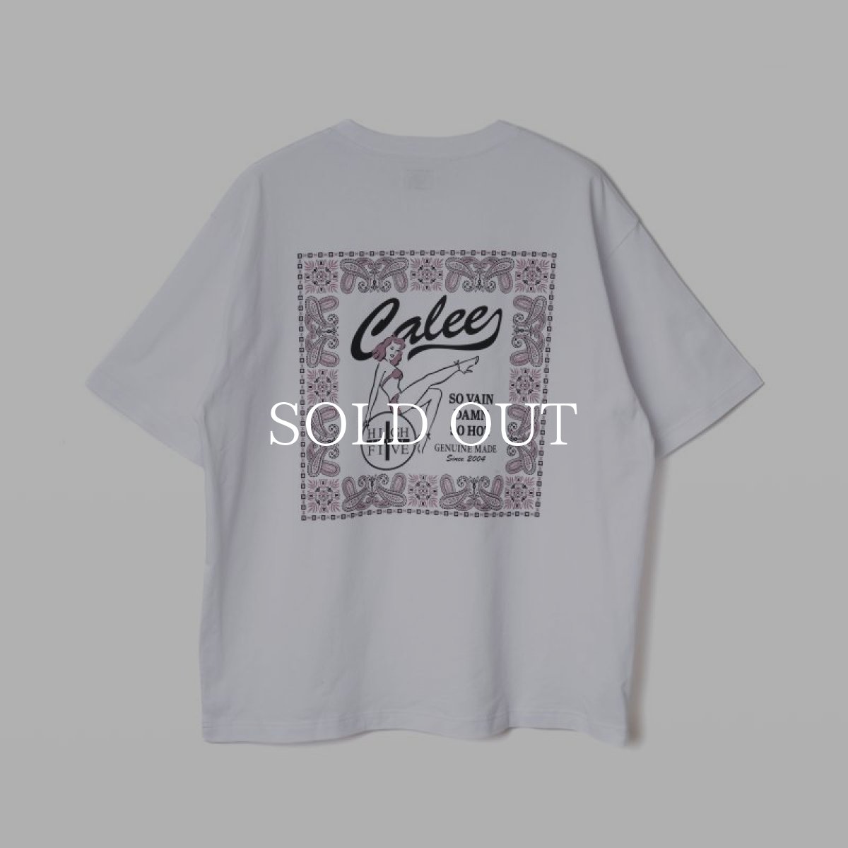 画像8: CALEE  × HIGH FIVE FACTORY CAL RETRO GIRL BANDANNA TEE (8)