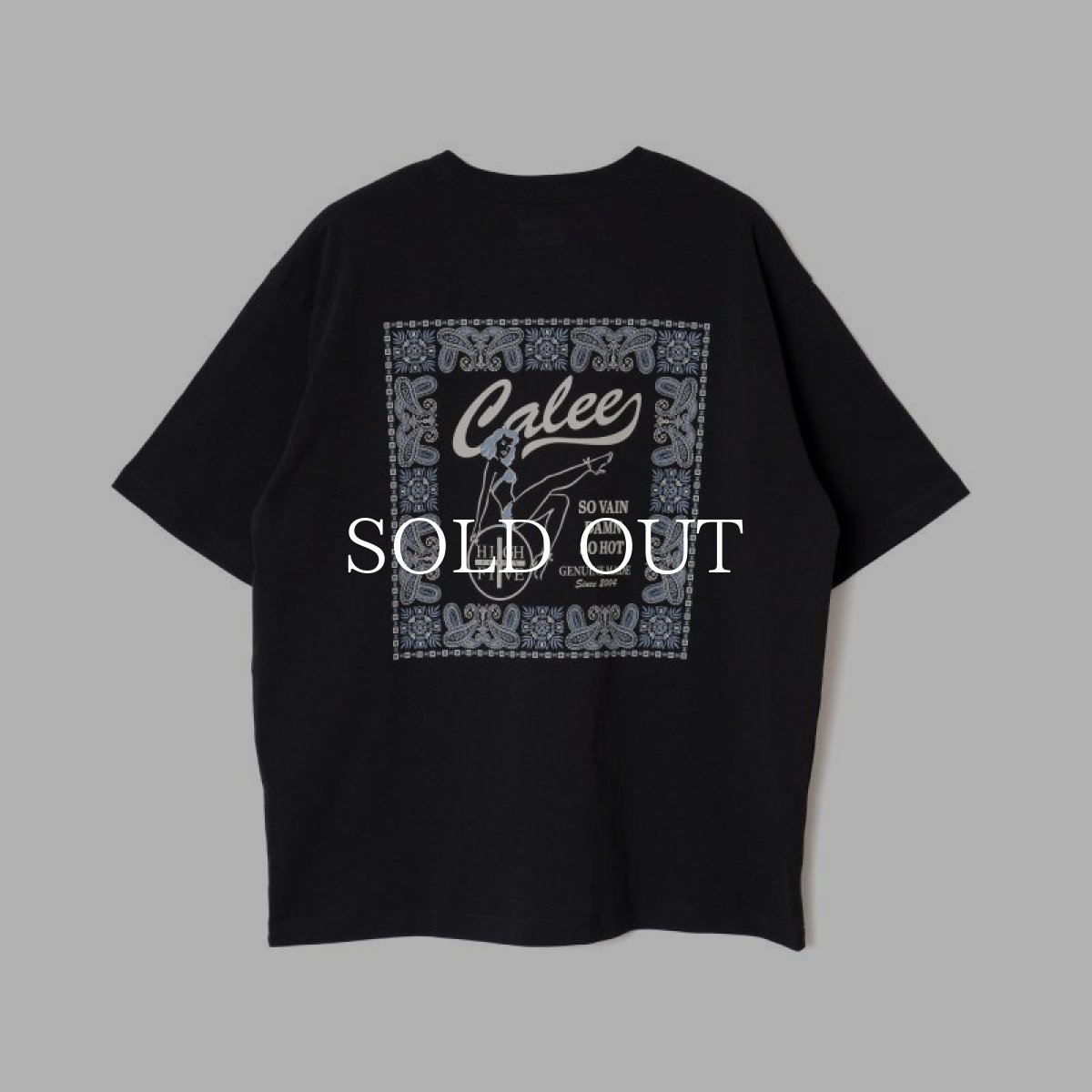 画像4: CALEE  × HIGH FIVE FACTORY CAL RETRO GIRL BANDANNA TEE (4)